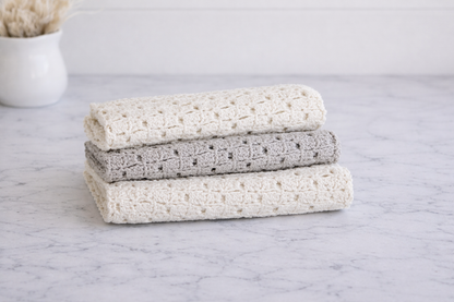Organic Cotton Washcloths - Hand Crafted