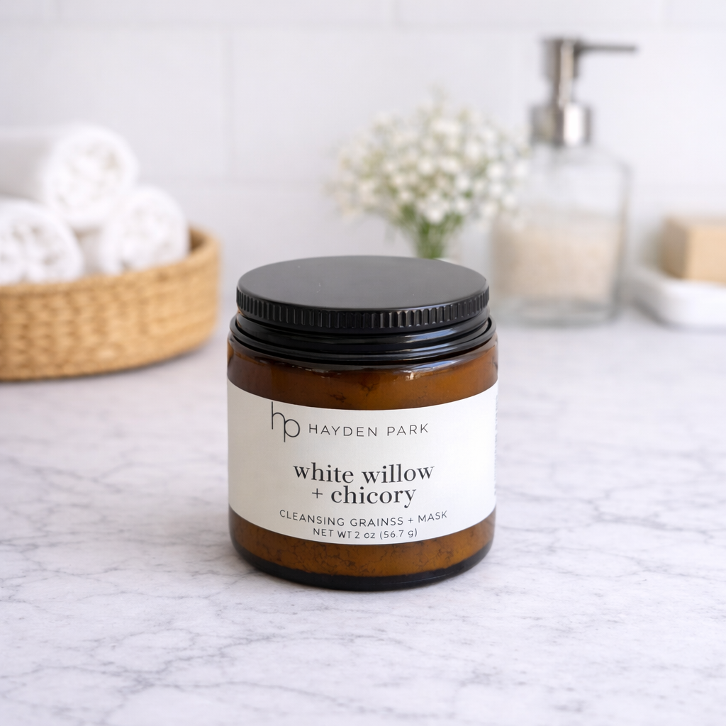 White Willow + Chicory Prebiotic Cleansing Grains + Mask