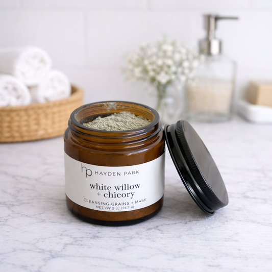 White Willow + Chicory Prebiotic Cleansing Grains + Mask